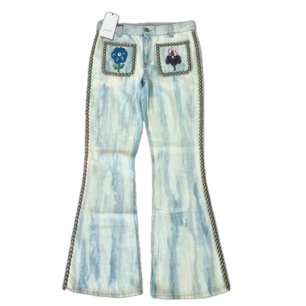 STUDDED GUCCI JEANS SZ 24 NWT - Picture 2 of 14